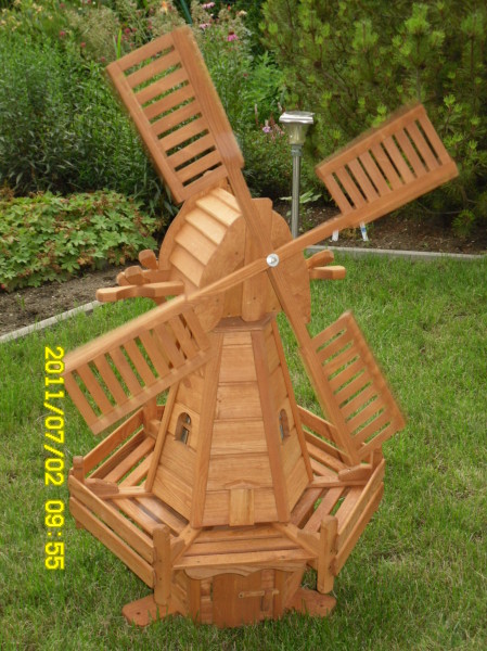 Garten Wm130 Holzwindmühle 1,3 m  imprägn und kugelgel. Windmühlen Windmühle 
